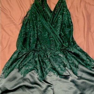 A Lulu’s green lace romper